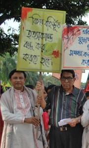 Abdul Khaleque (right) with ASK Lawyer Abdul Rashid taking part in a rally celebrating 25 years of ASK in 2011