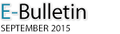E-bulletin, September 2015