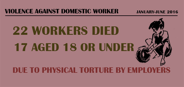 Violence Against Domestic Worker : January-June 2016