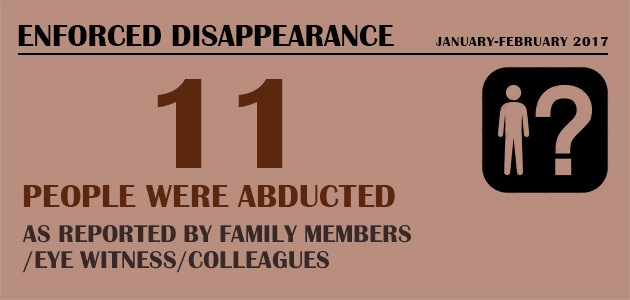Enforced Disappearance : February 2017