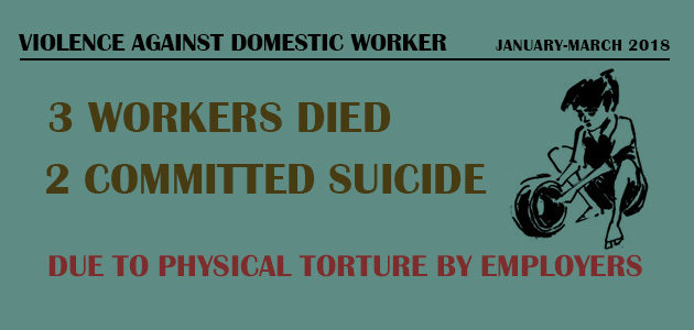 Violence Against Domestic Worker : January-March 2018