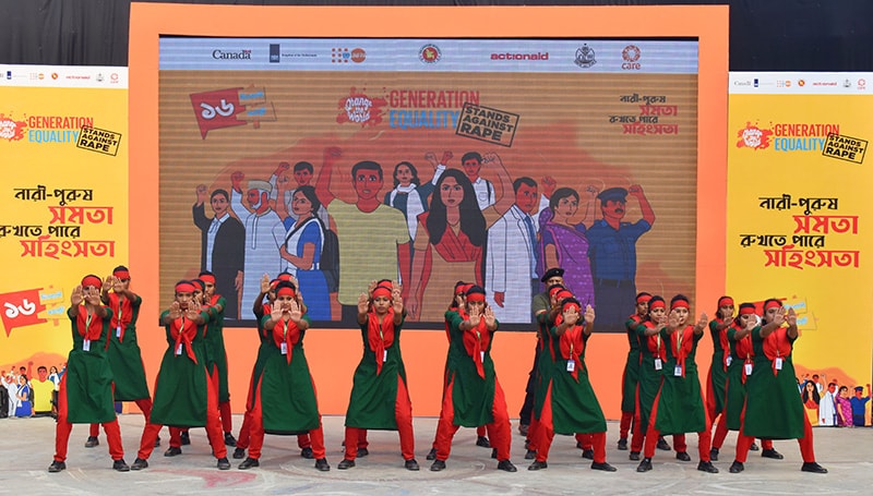 Performance on Self-Defence by a Karate Group from Mymensingh