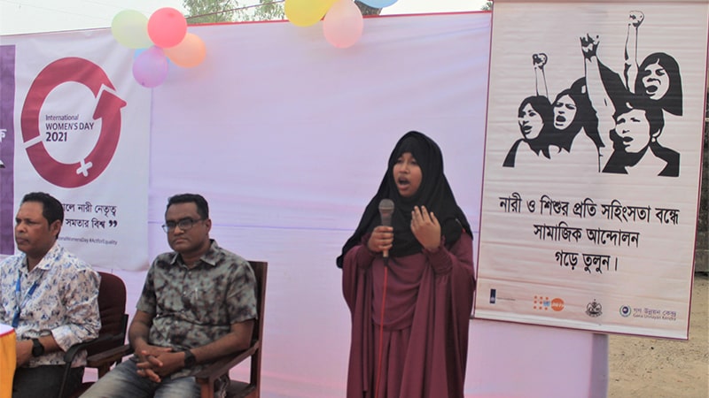 Young volunteers shared their opinion on gender-based violence issues at Bogura district.