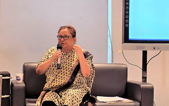 ASK ED Tahmina Rahman Speaking about the Project in Inception Meeting at DIU